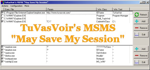 Image de la fen�tre du logiciel MSMS.